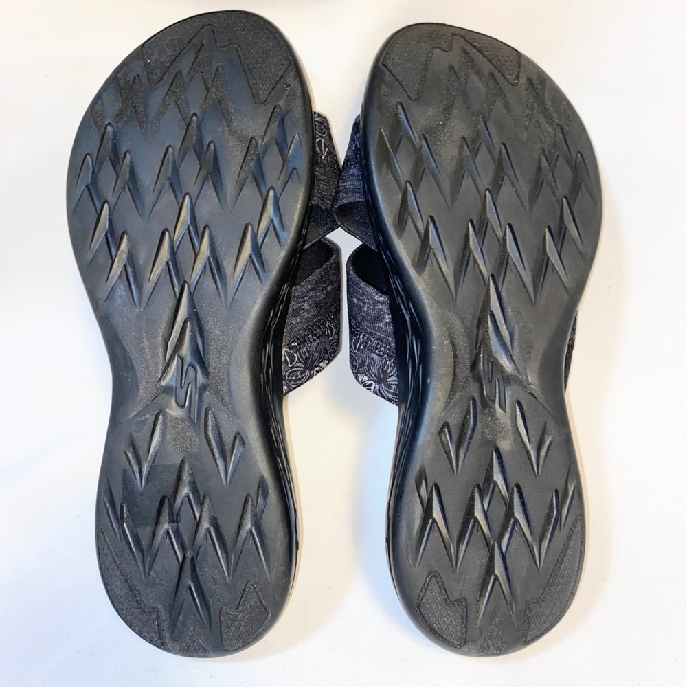 Skechers On-the-GO 600 Goga Max Slides Black Grey Floral Sandals 15306 Womens 11 - Picture 12 of 12